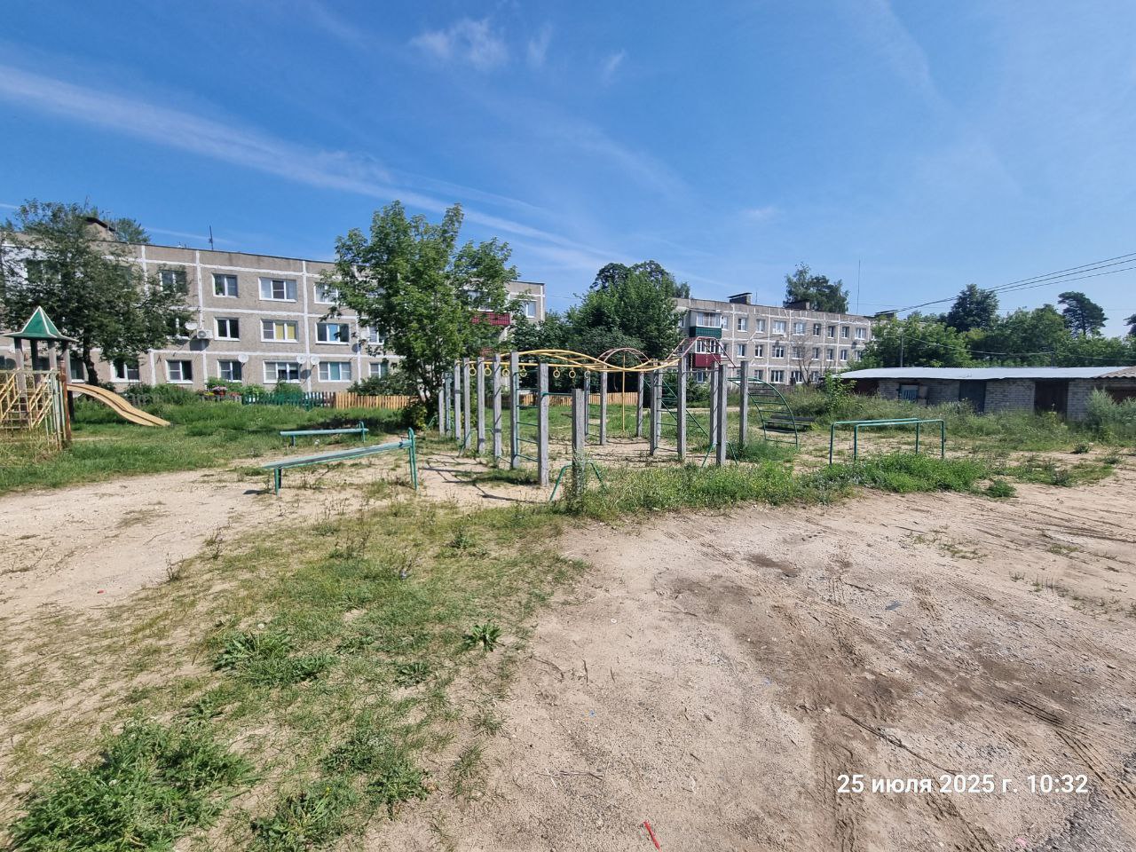 Благоустройство детской спортивной площадки в районе д.19,д.21,д.23 по ул.Силикатный поселок г.Навашино Нижегородской области.