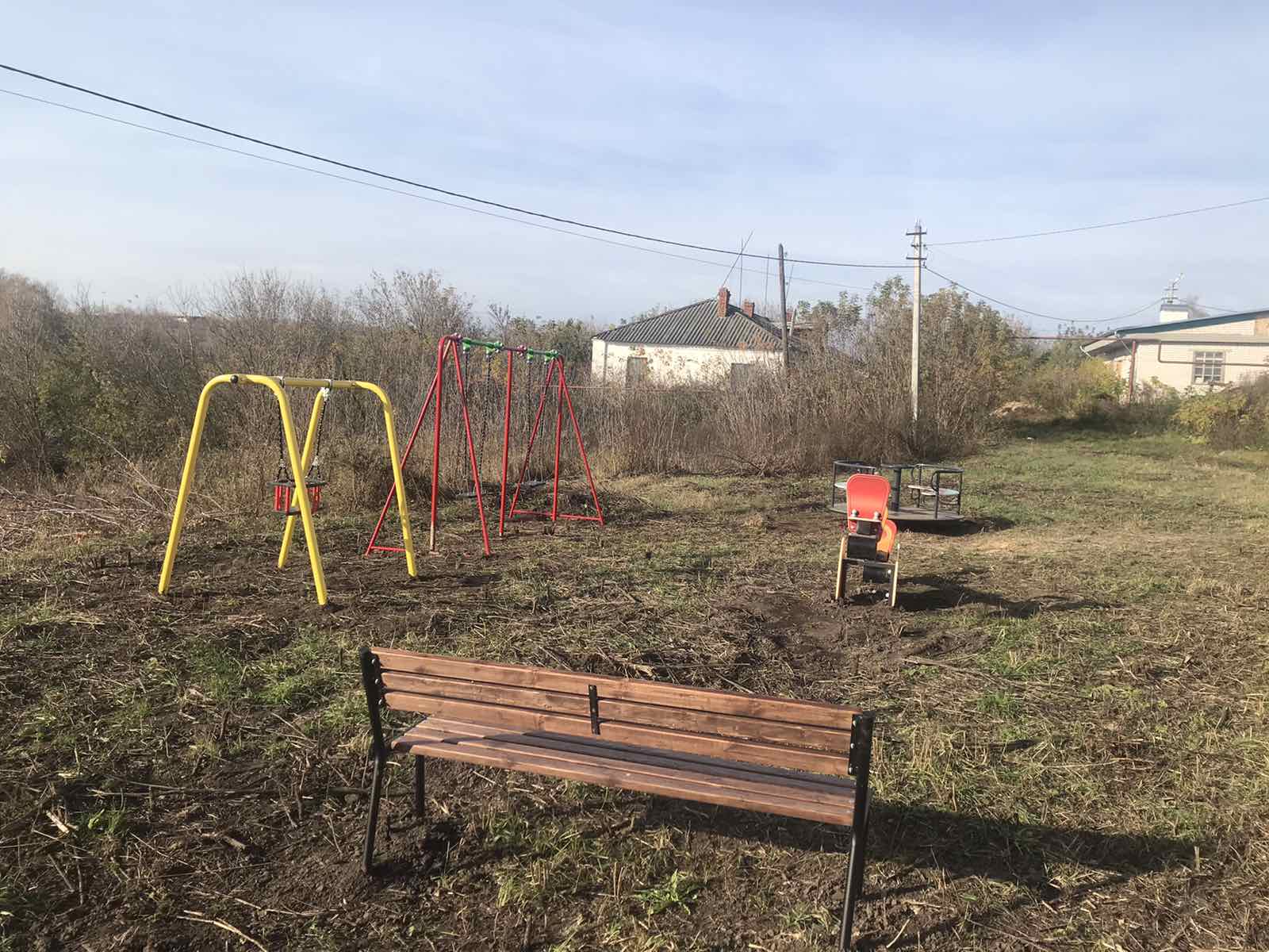 Обустройство детской игровой площадки на ул.Нагорная, с.Шершово муниципального округа Перевозский Нижегородской области
