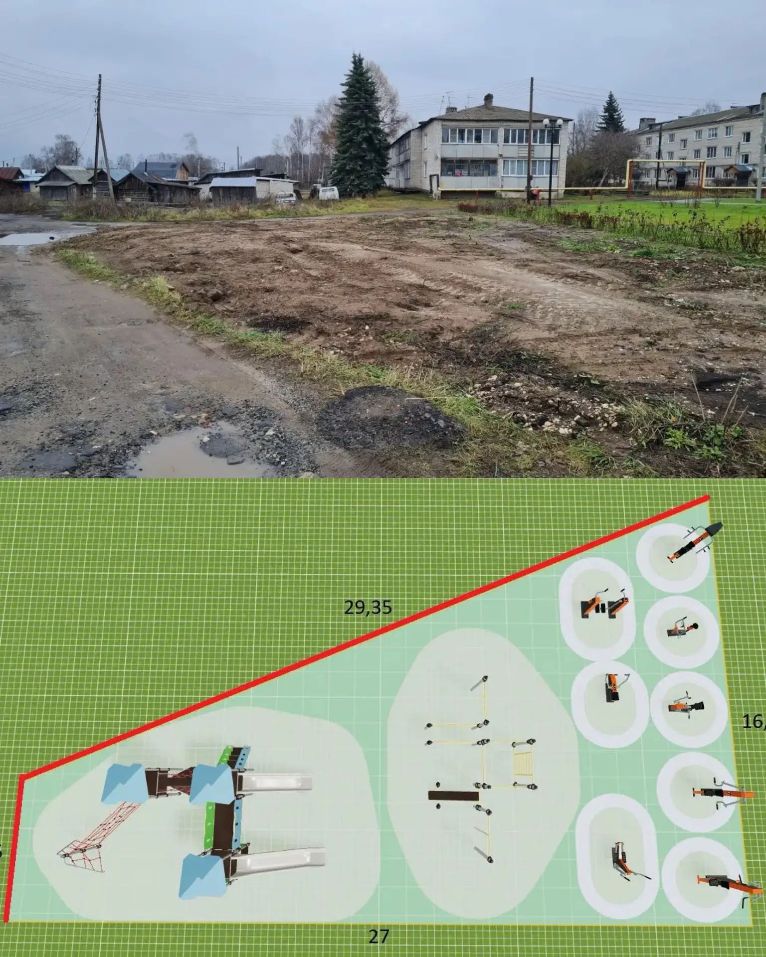 Устройство детской площадки в Сквере в честь Победы в ВОВ в с. Кантаурово ул. Совхозная муниципального округа г. Бор  Нижегородской области