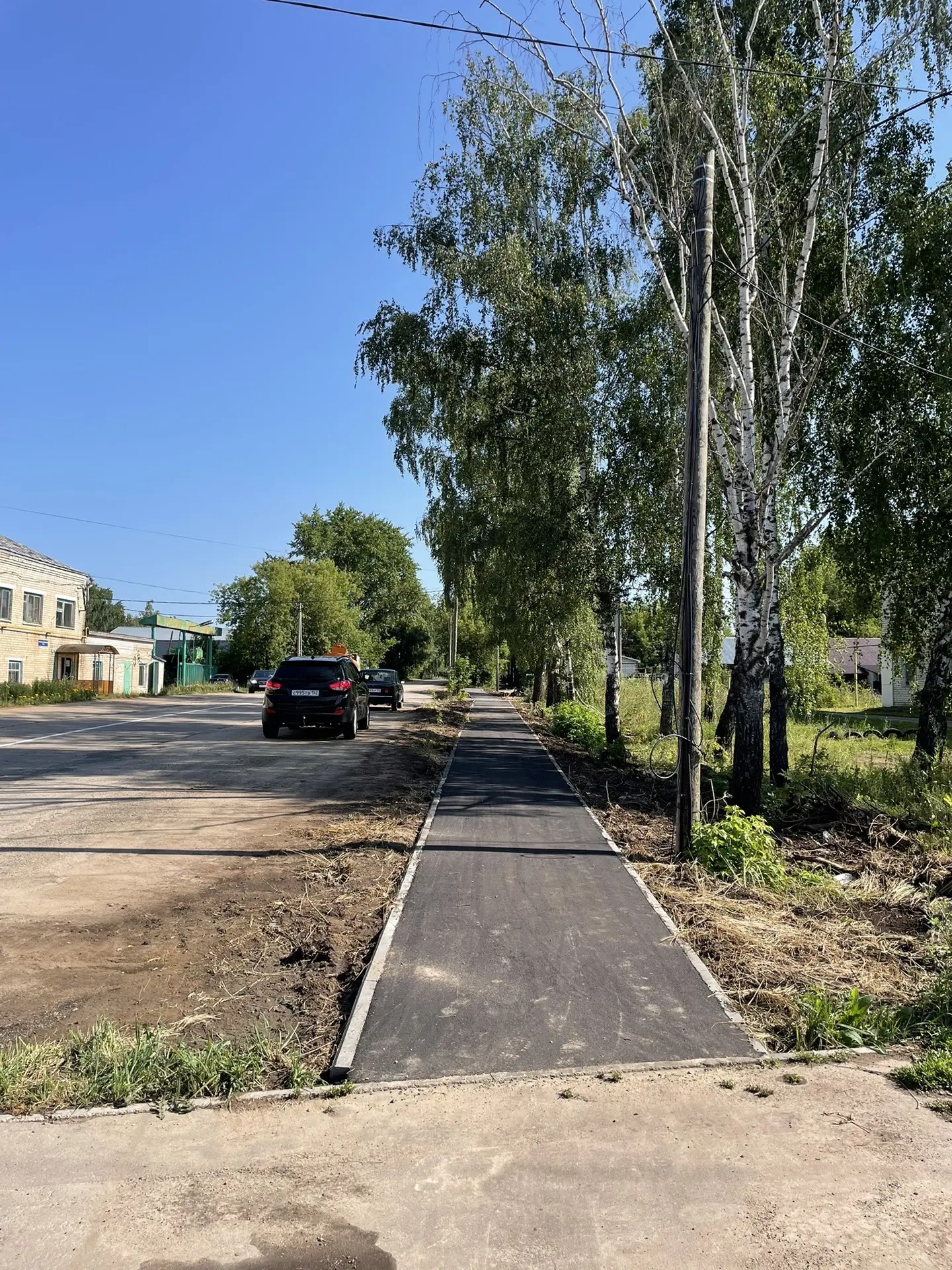 Устройство уличного освещения вдоль улицы Аграрная в городе Княгинино Нижегородской области