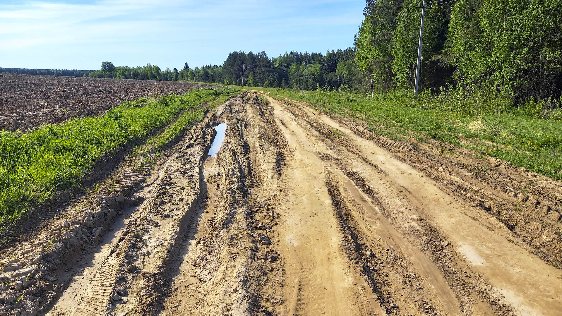 Ремонт участка дороги к д.Мокушино