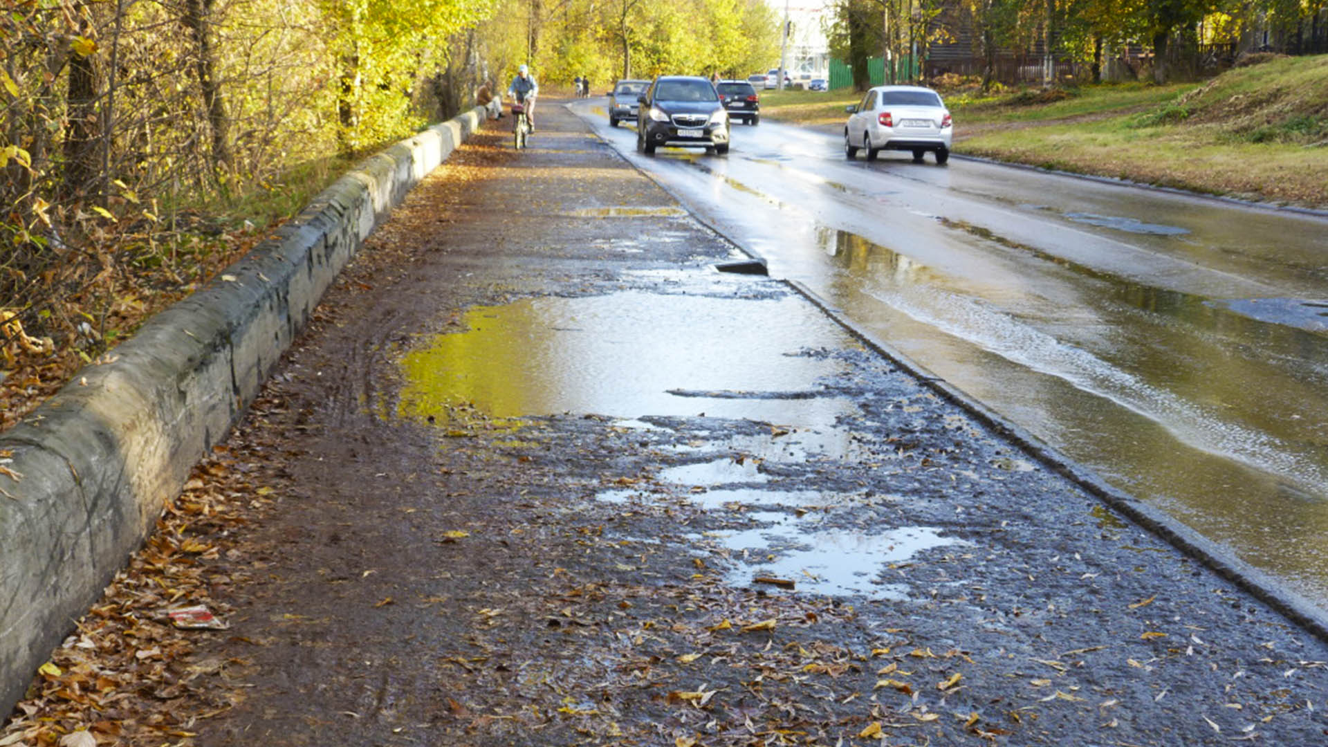 Ремонт участка тротуара по ул.Бутова, г.Кулебаки